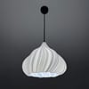 2 "Smokva White" Wavy Bell Lampshade