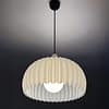Lokk1 "Lokk in beige" Cream Dome Ribbed Lamp Shade