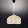 Lokk3 "Lokk in beige" Cream Dome Ribbed Lamp Shade