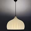 Lokk4 "Lokk in beige" Cream Dome Ribbed Lamp Shade