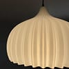 Lokk5 "Lokk in beige" Cream Dome Ribbed Lamp Shade