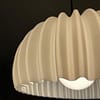 Lokk6 "Lokk in beige" Cream Dome Ribbed Lamp Shade
