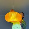 Onion Amber Lampshade hanging ONION Warm Amber Pendant Light Shade