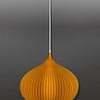 Onion Amber Lampshade with light off front view ONION Warm Amber Pendant Light Shade