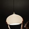 ONION Soft Ivory color Pendant Light Shade in hands ONION Soft Ivory Pendant Light Shade